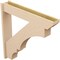 Ekena Millwork 7 1/2-in W x 42-in D x 42-in H Balboa Slat Rough Cedar Woodgrain TimberThane Outlooker, Primed Tan OUTUR075X42X42BOA24RCPR - alternate 5